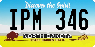 ND license plate IPM346