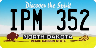 ND license plate IPM352
