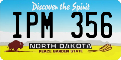 ND license plate IPM356