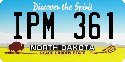 ND license plate IPM361