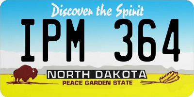 ND license plate IPM364