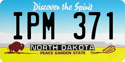 ND license plate IPM371