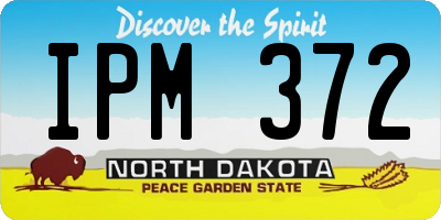 ND license plate IPM372