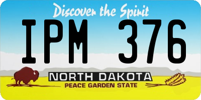 ND license plate IPM376