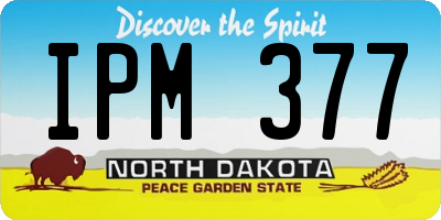 ND license plate IPM377