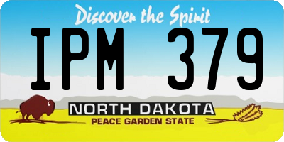 ND license plate IPM379