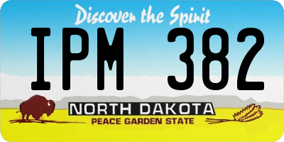 ND license plate IPM382