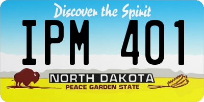 ND license plate IPM401