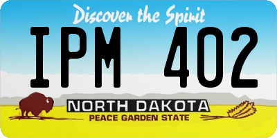 ND license plate IPM402