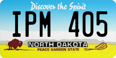 ND license plate IPM405