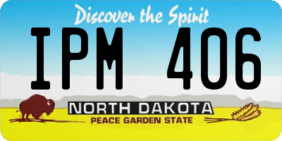 ND license plate IPM406