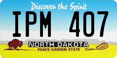 ND license plate IPM407