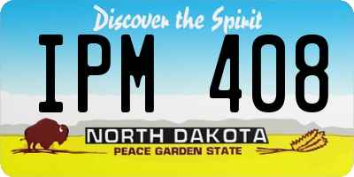 ND license plate IPM408