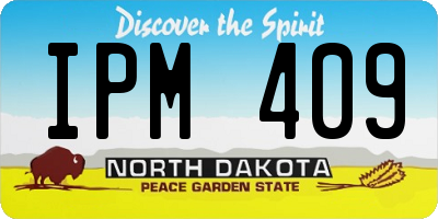 ND license plate IPM409