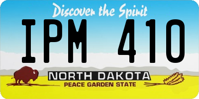 ND license plate IPM410