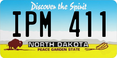 ND license plate IPM411