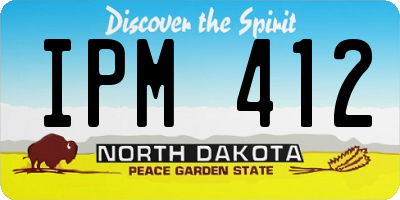 ND license plate IPM412
