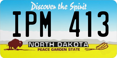 ND license plate IPM413