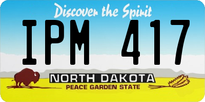 ND license plate IPM417