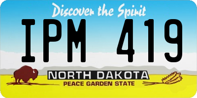 ND license plate IPM419