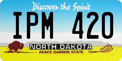 ND license plate IPM420