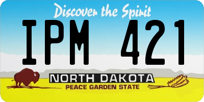 ND license plate IPM421