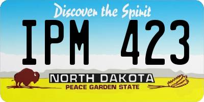 ND license plate IPM423