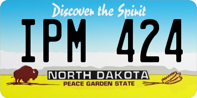 ND license plate IPM424