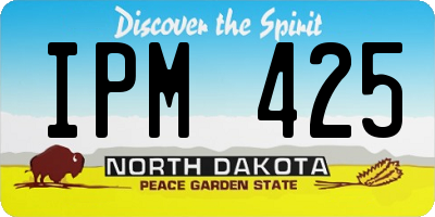 ND license plate IPM425