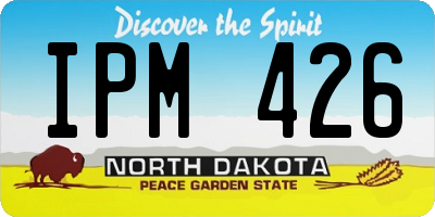 ND license plate IPM426