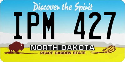 ND license plate IPM427