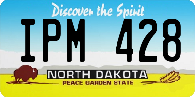 ND license plate IPM428