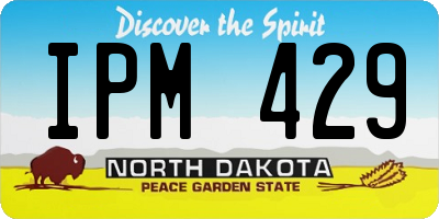 ND license plate IPM429