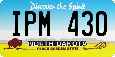 ND license plate IPM430