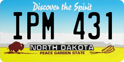 ND license plate IPM431
