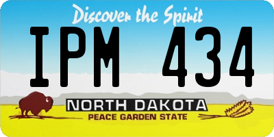 ND license plate IPM434