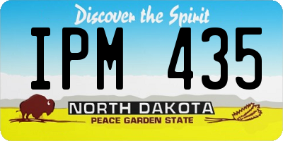 ND license plate IPM435