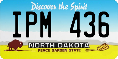 ND license plate IPM436