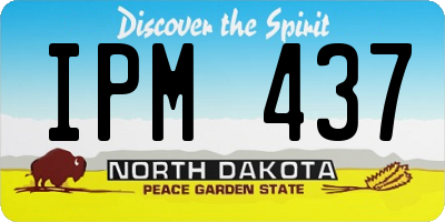 ND license plate IPM437