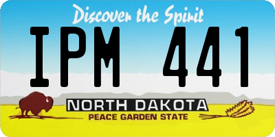 ND license plate IPM441