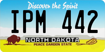 ND license plate IPM442