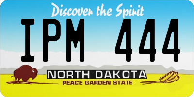 ND license plate IPM444