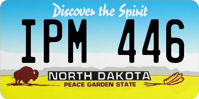 ND license plate IPM446