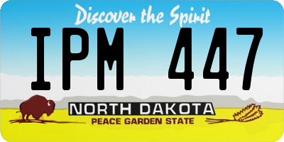 ND license plate IPM447