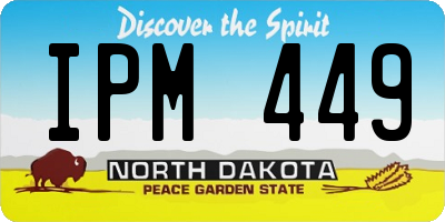 ND license plate IPM449
