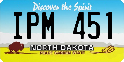 ND license plate IPM451