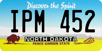 ND license plate IPM452