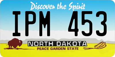 ND license plate IPM453