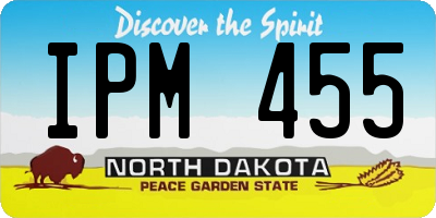 ND license plate IPM455