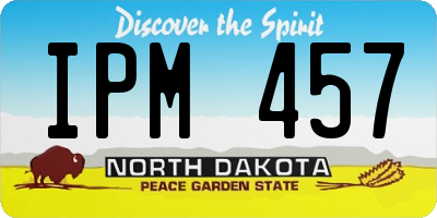 ND license plate IPM457